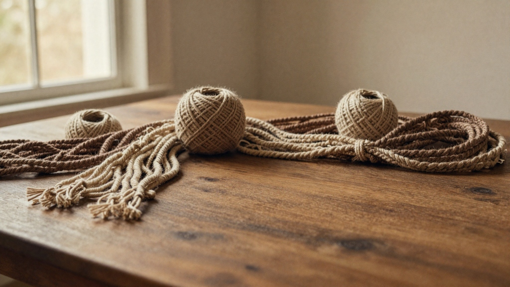 Large jute and cotton rope storage basket with folded blankets
